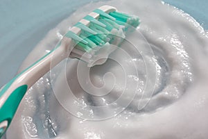 Brightening teeth with bicarbonate
