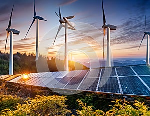 Brighter Future- Renewable Energy Illuminating Tomorrow photo