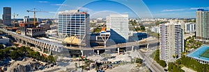 Brightline Downtown Miami Central Stateion platform construction photo