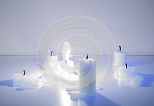 Brightly burning candle