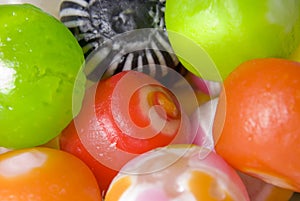 Brightly colored candy