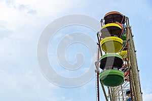 Brightly colored Ferris wheel