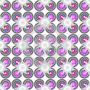 Brightly colored graphic flower pattern