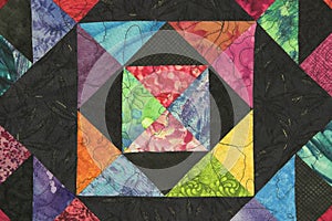 Brightly colored Quilt Block