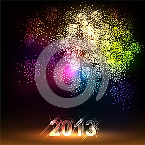 Brightly Colorful Vector Fireworks and Salute