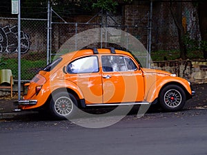 Brightly coloured car