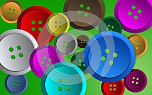 Brightly coloured Sewing Buttons