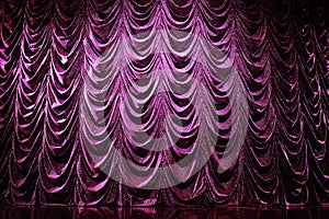 Brightly curtains in theatre