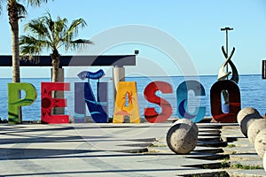 Brightly coloured sign at EL Malecon, Puerto Penasco, Mexico