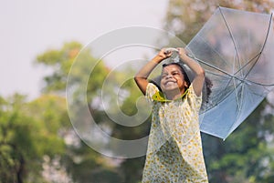 Brightness of the children on a rainy day