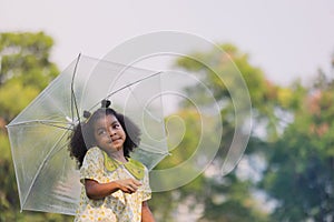 Brightness of the children on a rainy day