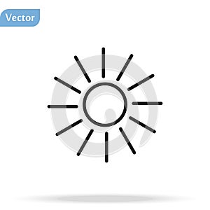 Brightness Icon, Intensity Setting Vector Art Illustration
