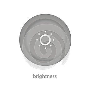 Brightness Icon, Intensity Setting Vector Art Illustration