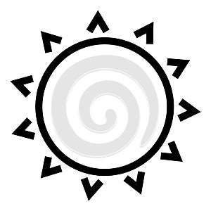 Brightness Icon, Intensity Setting Vector Art Illustration