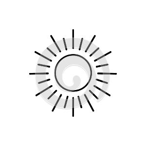 Brightness Icon, Intensity Setting Vector Art Illustration