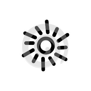 Brightness Icon, Intensity Setting Vector Art Illustration