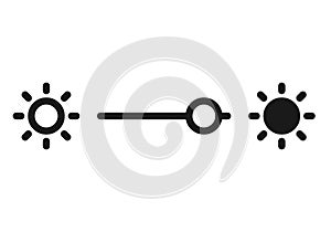 Brightness icon. Intensity Setting Vector illustration. Sun with rays symbol