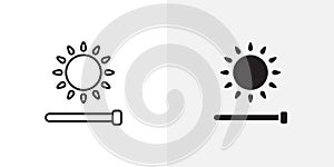 Brightness vecor icon set