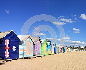 Brighton Beach Bathing Boxes