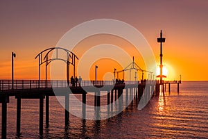 Brighton Beach jetty with people