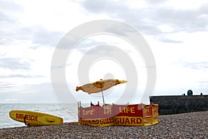 Brighton: beach life guard surf rescue