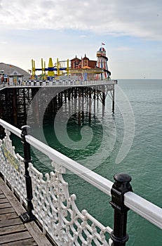 Brighton England - View of Brighton Pier Amusement Arcade & Entertainments.