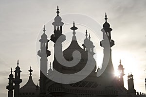 Brighton Pavilion in silhouette