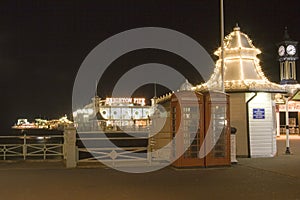 Brighton Pier South England At Night