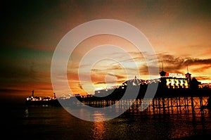 Brighton pier sunset