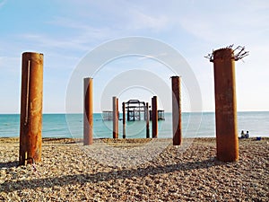 Brighton West Pier and pillars 2