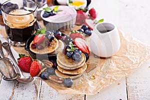 Brigt and colorful breakfast ingredients photo