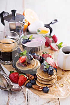 Brigt and colorful breakfast ingredients photo