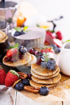 Brigt and colorful breakfast ingredients