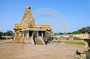 Brihadishvara Temple, Thanjavur, Tamil Nadu, India. Hindu temple dedicated to Lord Shiva