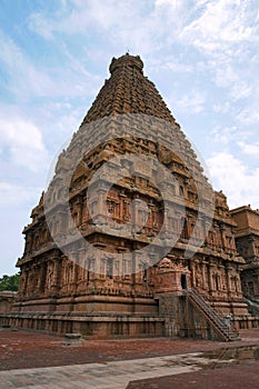 Brihadisvara Temple complex, Tanjore, Tamil Nadu. View from South West.