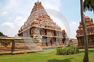 Brihadisvara Temple, Gangaikondacholapuram, Tamil Nadu, India. South West view