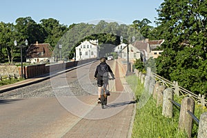 Brik bridge over the river, the road to the ancient city