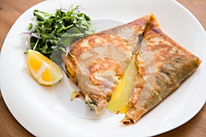 Brik, egg and tuna turnover