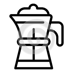 Briki coffee pot icon outline vector. Machine cup photo
