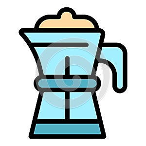 Briki coffee pot icon vector flat photo