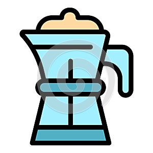 Briki coffee pot icon vector flat