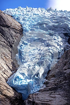 Briksdal glacier, Norway nature landmark