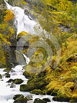 Briksdalen Valley Waterfalls Briksdal Norway