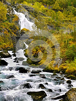 Briksdalen Waterfalls, Briksdal Norway