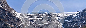 Briksdalsbreen, Briksdal Glacier, one of the most accessible arms of the Jostedalsbreen Glacier in the municipality of Stryn in