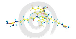 Brilacidin antibiotic molecular structure isolated on white