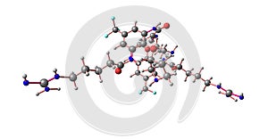 Brilacidin antibiotic molecular structure isolated on white