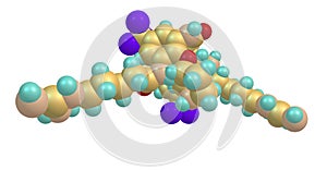 Brilacidin antibiotic molecular structure isolated on white