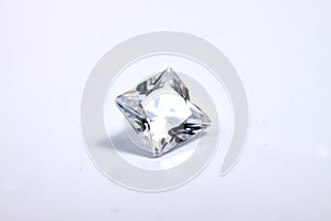 Briliant sparkling clear diamond, close up shoot