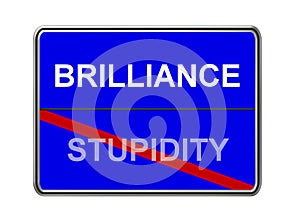 Brilliance is not stupidity photo